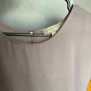 Lavender blouse with zipper